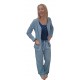 Pyjama trois morceaux teintes de bleues Patricia Lingerie