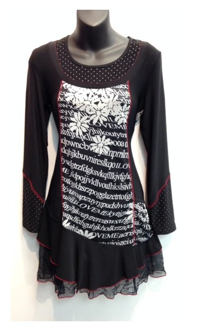 Original Michael Tyler tunic with frill - Boutique Isla ...