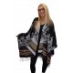 Poncho imprimé au bas brun collection style