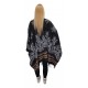 Poncho imprimé au bas brun collection style