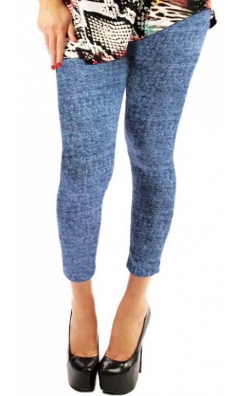 Legging imprimé style jeans Tango Mango