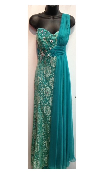 Robe de bal drap e Verte Teal Boutique Isla Mona