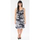 Robe Tango Mango motif de feuilles Blanc et Noir