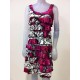 Superbe robe Tango Mango Rose Fushia, Balnche et Noir