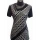 Lined sweater black and white Crystal modes Collection